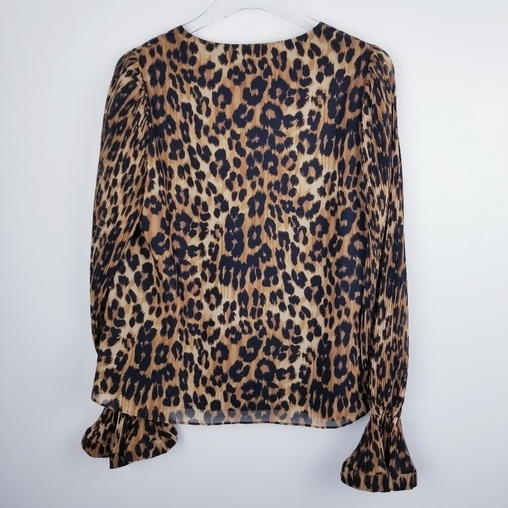 Milly Greer Leopard Print Blouse Top NWT - Picture 5 of 15